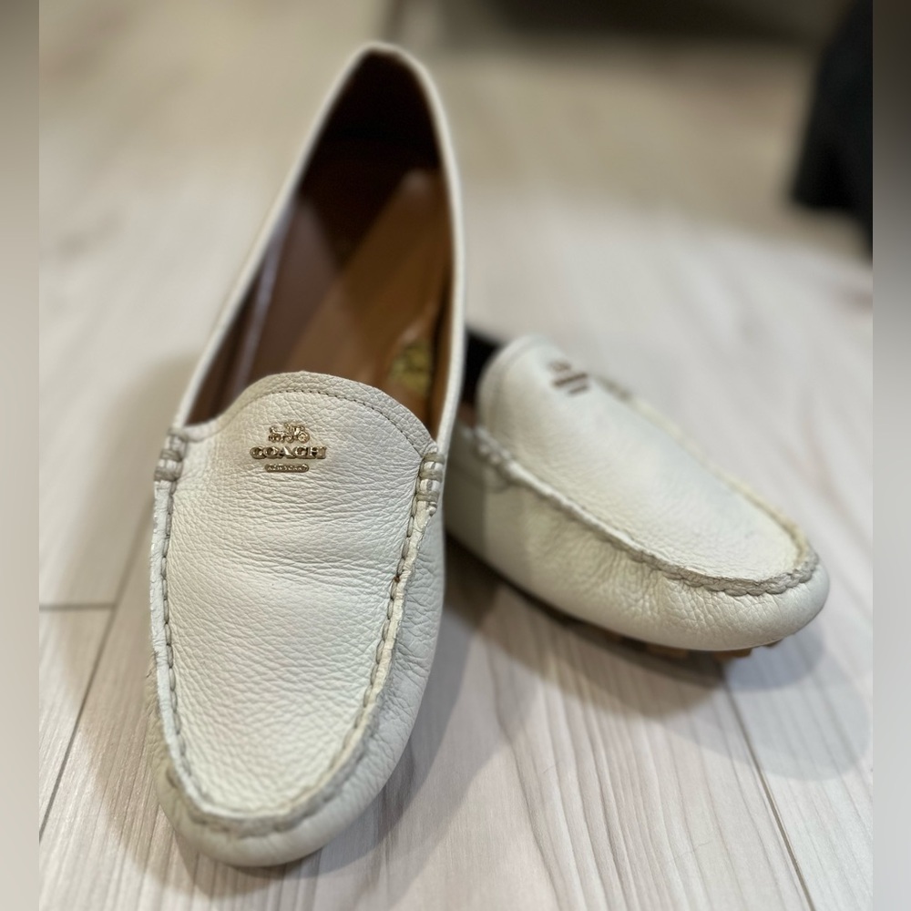 Coach White Loafers